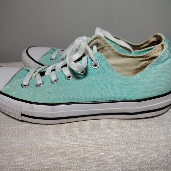 Converse Unisex‎ CT All Star Teal Green Sneakers Size M 8 W 10 Low Top - Picture 3 of 13